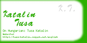 katalin tusa business card